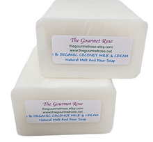 2 lb ORGANIC COCONUT MILK & Cream Soap Melt And Pour Base Vegan Glycerin 100% All Natural Base Easy Soap Making No SLs Paraben Sulfate Free