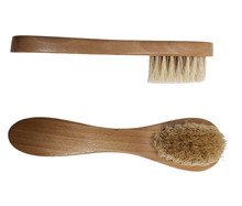 WOODEN FACIAL BRUSH Natural Boar Bristles Deep Cleansing Cleanser Super Scrub Face Wood Exfoliation