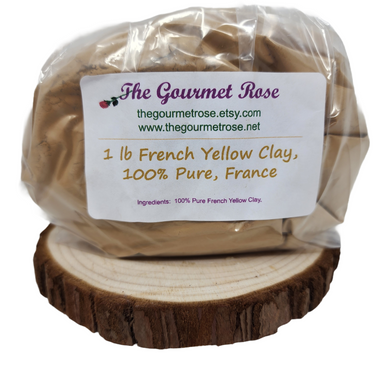 1 lb YELLOW CLAY FRENCH Organic Illite Pure Cosmetic Grade