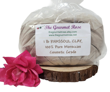 1 lb RHASSOUL CLAY Moroccan Morocco Mineral Pure Spa Body Wrap Cosmetic Grade Face Facial Mud Mask Detox Soap Making Bath Bomb Ingredient