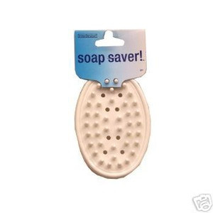 WHITE RUBBER SOAP SAVER DISH DECK Non Skid Prongs Slip Free