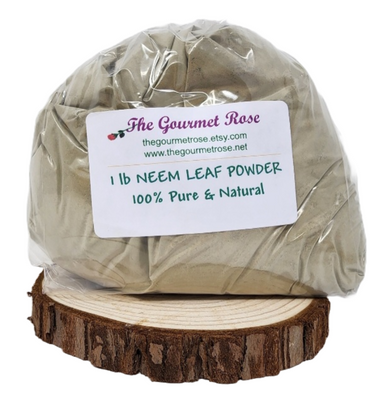 1 lb NEEM LEAF POWDER Pure Extract Tree Dried Loose Herbal Encapsulation Food Culinary India Natural Soap Dye Colorant Bulk Wholesale 16 oz
