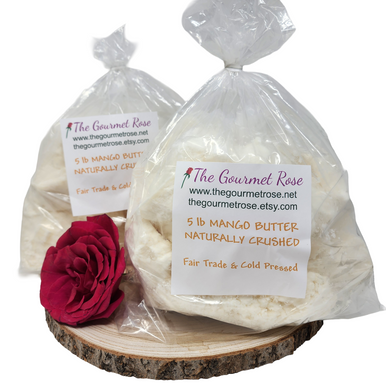 10 lb MANGO BUTTER PURE Cold Pressed Naturally Crushed Refined Seed Kernel Tropical Raw 100% All Natural Body Butter Lotion Cream Soap