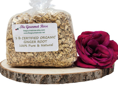 1 lb ORGANIC GINGER ROOT Certified Kosher Tea Culinary Cooking Baking Dry Dehydrated Dried Pieces Cut & Sifted Stomach Bulk Wholesale