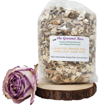 1 lb BITTER ORANGE PEEL Small Cut Seville Zest Dried Dry Culinary Rind Cut Bitters Beer Additive Food Brewing Tea Cooking Crafting Potpourri