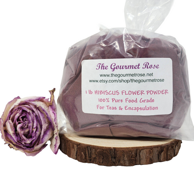 1 lb HIBISCUS FLOWER POWDER Tea Dried Flowers Encapsulation Herbal Smoothie Botanicals Herbs Sabdariffa Roselle Jamaica Bulk Wholesale 16 oz