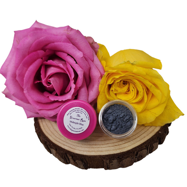 MIDNIGHT BLUE EYESHADOW Powder All Skin Tones Dark Eyeliner Eye Minerals 100% All Natural Organic Mineral Makeup 5 Gram By Volume Jar 1.5 Grams Weight