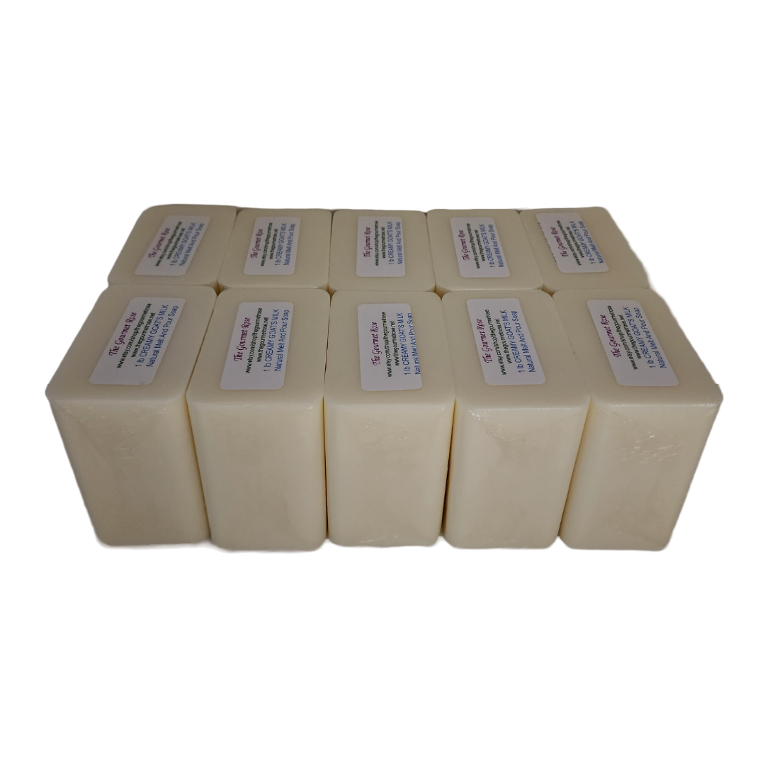 10 lb CREAMY GOAT'S MILK MELT AND POUR SOAP 100% All Natural Base