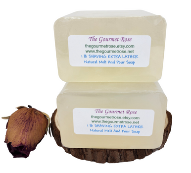 2 lb SHAVING EXTRA LATHER Melt And Pour Soap Making Base Premium Shave 100% All Natural Pure Glycerin High Bubbles Thick Lathering Suds Sudsy