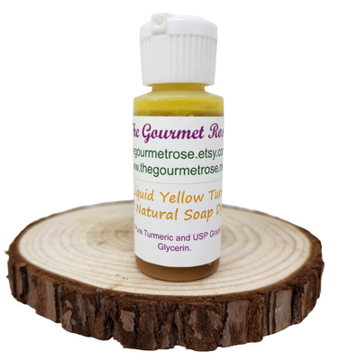 1 oz LIQUID LEMON YELLOW All Natural Dye Turmeric Soap Colorant Skin Care Cosmetics Melt And Pour Cold Hot Process Oil Water Soluble Color