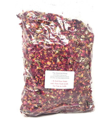 1 lb DRIED RED ROSE PETALS & BUDS Tea Bud Soap Potpourri 100% Pure Bulk Wholesale FOOD GRADE