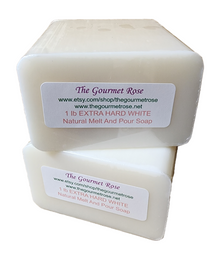2 lb EXTRA HARD MILLED WHITE Melt and Pour Soap Base 100% All Natural Glycerin NO SWEAT