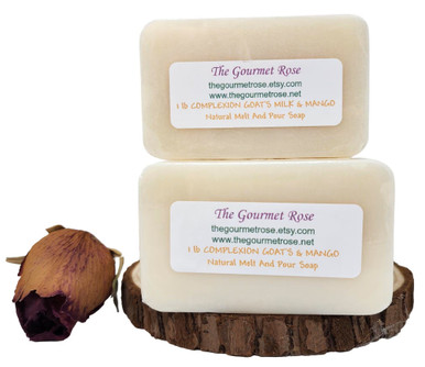 2 lb COMPLEXION MELT AND POUR SOAP BASE Mango Butter Goat Goat's Goats 100% All Natural Base No Sodium Laurel Sulfates & Paraben Free