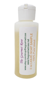 2 oz LIQUID SOAP SAMPLE Shower Gel Hand Bath Wash 100% All Natural Glycerin Castile Trial Body Shampoo Travel Size