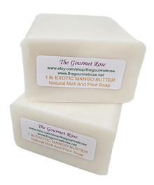 2 lb MANGO BUTTER MELT AND POUR SOAP 100% All Natural Base Exotic Glycerin Premium