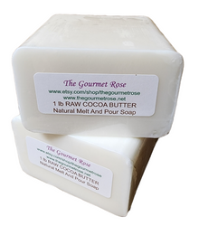 2 lb RAW COCOA BUTTER MELT AND POUR SOAP 100% All Natural Unrefined Pure Chocolate Tree Base Opaque Unrefined Cacao Chemical Free Luxurious Glycerin Premium Glycerine