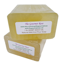 2 lb HEMP SEED OIL MELT AND POUR SOAP 100% All Natural Pure Olive Oil Base Clear Green Chemical Free Luxurious Glycerin Premium Glycerine