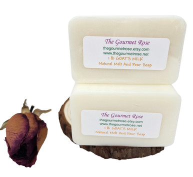 2 lb CREAMY GOATS MILK MELT AND POUR SOAP 100% Natural Glycerin Goat's Premade Glycerin Base 32 oz