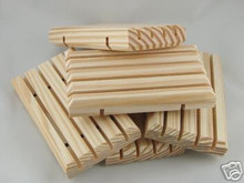 HANDMADE SOLID PINE SOAP DISH UNSTAINED Rustic Slatted Wood Wooden Natural Wholesale Bulk Available USA Made