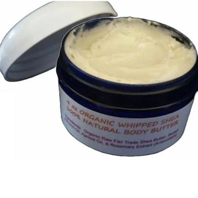 4 oz Organic Whipped Shea Body Butter All Natural Fair Trade
