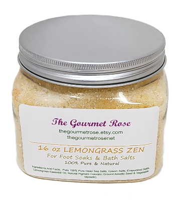 16 oz Lemongrass Zen Bath Salts Foot Soak