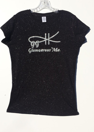 A MORE DECORATIVE TEE, WITH NON SHEDDING NON ITCHING GLITTER MADE INTO THE MATERIAL, A THICKER BLEND OF COTTON 