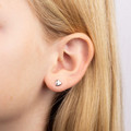 Girls heart stud earrings