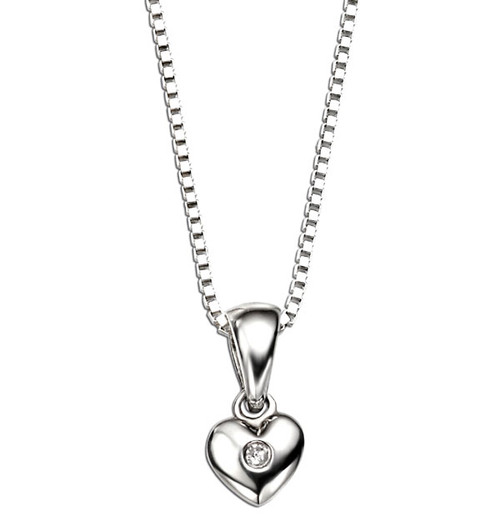 D for Diamond Heart Pendant P620