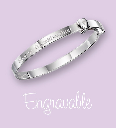 Free engraving on D for Diamond silver bangles
