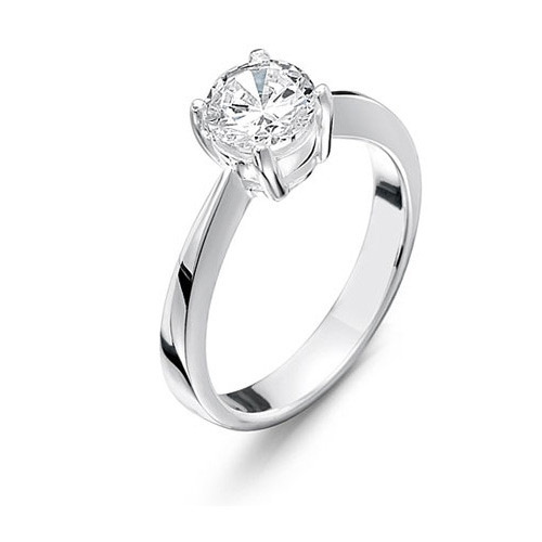 silver solitaire ring