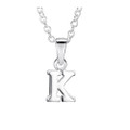 Girls Silver Initial Pendant - K