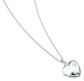P2548 D for Diamond Silver Heart Locket