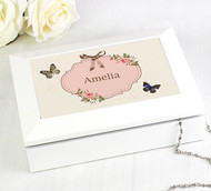 Personalised Delicate Butterfly Wooden Jewellery