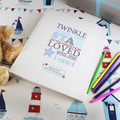 Personalised baby boy photo album - twinkle twinkle