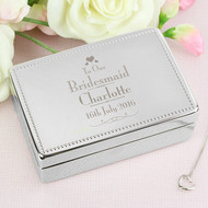 Bridesmaid personalised jewellery box