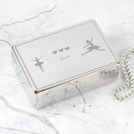 Personalised Ballerina Rectangle Jewellery Box