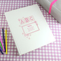 Pink ABC baby girls personalised photo album