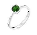 Girls Emerald Green CZ May birthstone ring