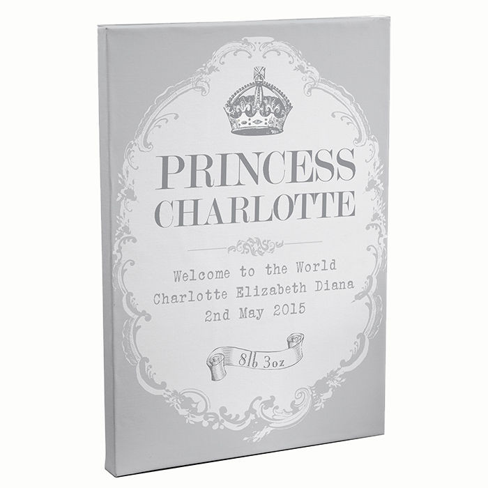 Personalised Baby Wall Art Nursery Canvas