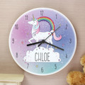 Girls Personalised wall clock - unicorn