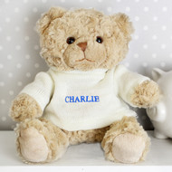 Personalised Blue Name Teddy Bear