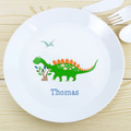 Kids Personalised Dinosaur Plastic Plate