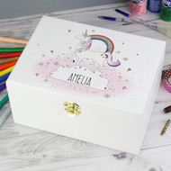 Personalised Unicorn keepsake box