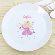 Childrens Personalised Garden Fairy Plastic Plate