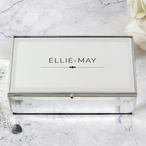 Personalised mirrored jewellery box