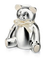 D for Diamond Silver Plated Teddy Bear Money Box (Y413)