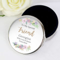 Personalised Floral Round Trinket Box
