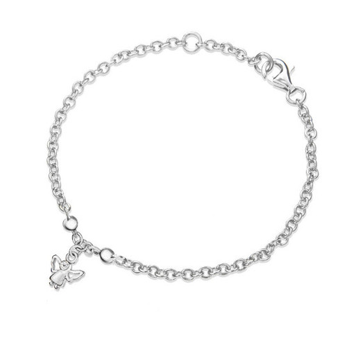 Girls silver angel charm bracelet