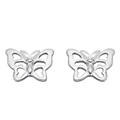 Girls silver butterfly earrings