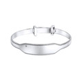 D for Diamond Millegrain Edge Small Expanding Bangle (B5483)